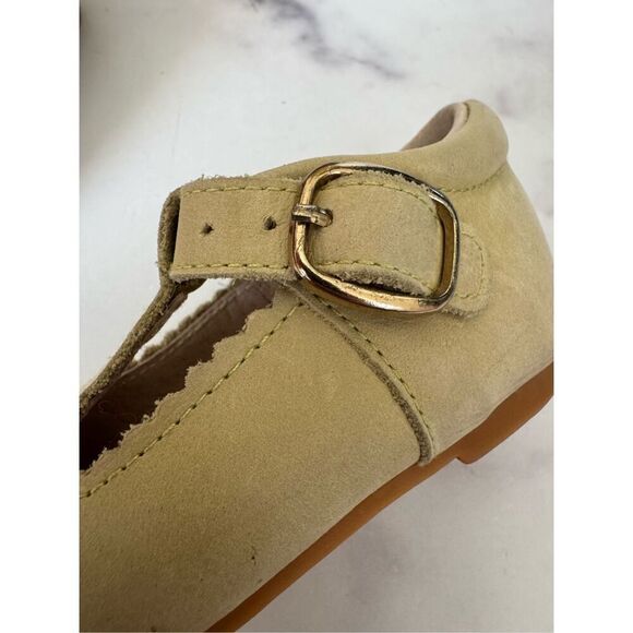 Indi & Co pastel Green Leather t-Bar vintage style imported baby girls 8 Mary Ja - Picture 5 of 9